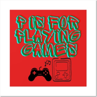 p is for playing games Posters and Art